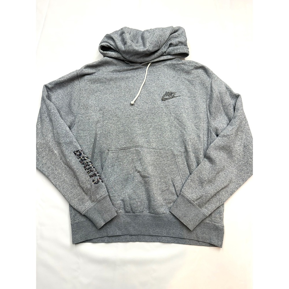 NIKE Womens Medium Gray x Barrys Hooded Long Sleeve Sweatshirt D20